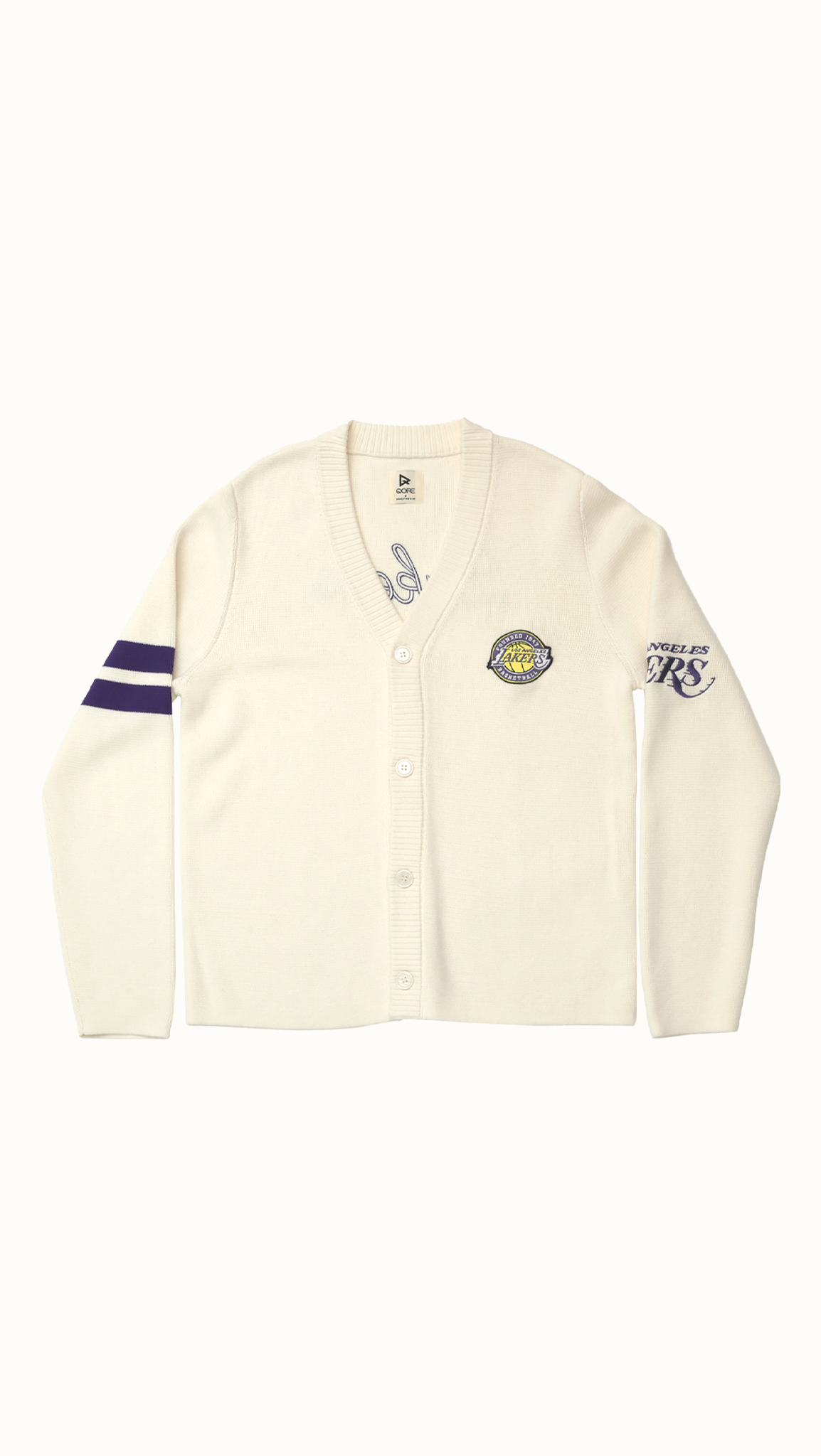 Archive No. 94 Waffle Cardigan - LA Lakers
