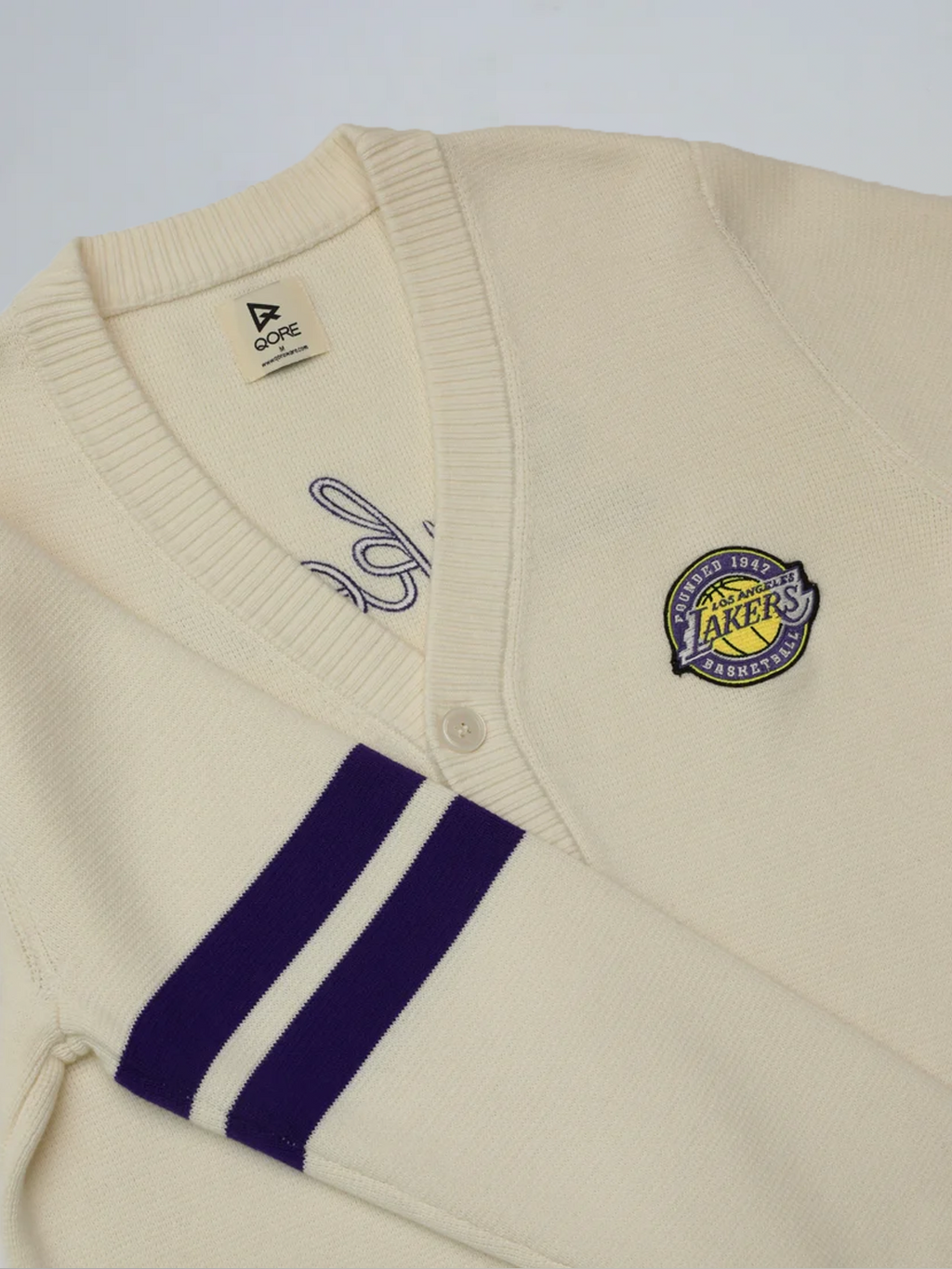 Archive No. 94 Waffle Cardigan - LA Lakers