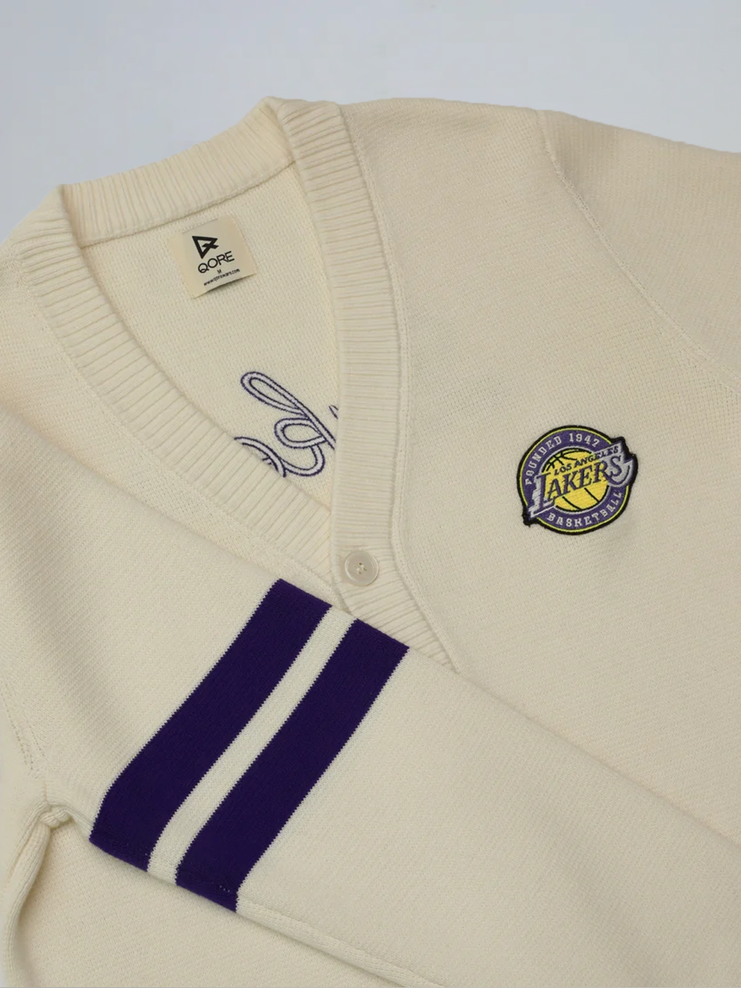Archive No. 94 Waffle Cardigan - LA Lakers
