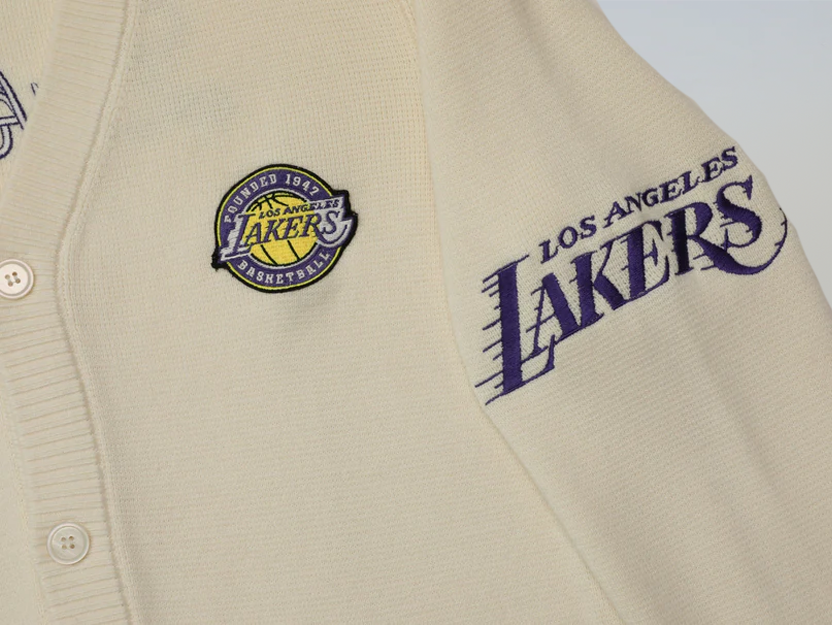 Archive No. 94 Waffle Cardigan - LA Lakers