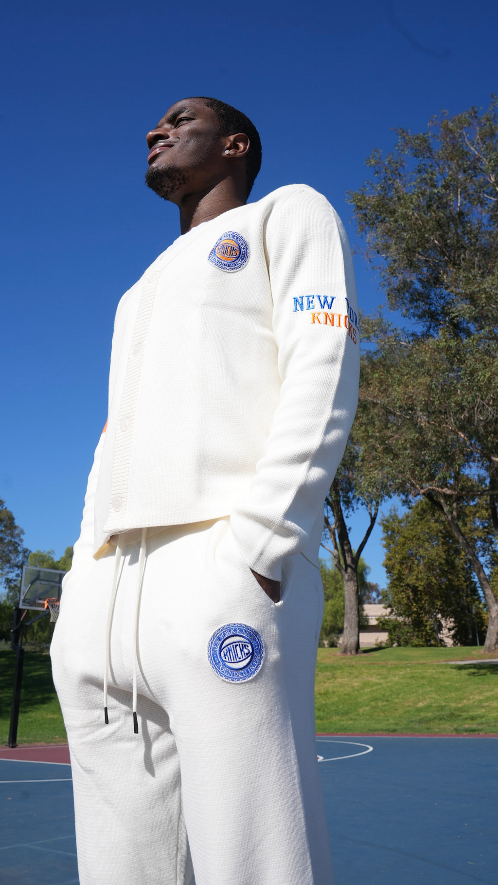 Archive No. 94 Waffle Knit Cardigan - NY Knicks