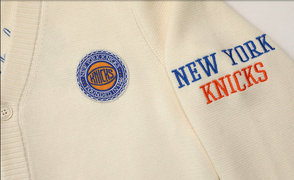 Archive No. 94 Waffle Knit Cardigan - NY Knicks