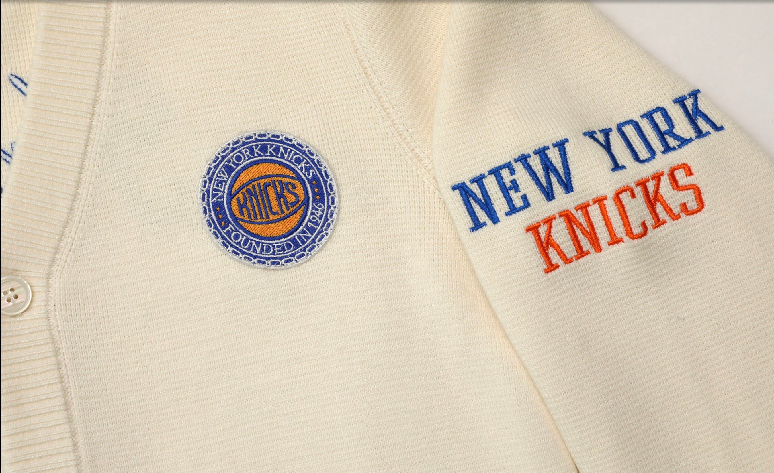 Archive No. 94 Waffle Knit Cardigan - NY Knicks